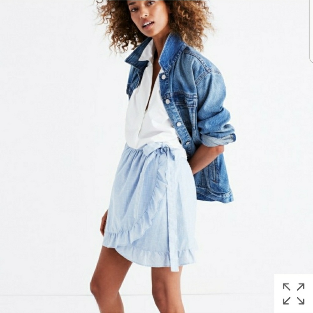☁️ Madewell Meadow Ruffle Wrap Casual Skirt☁️ - Picture 3 of 8